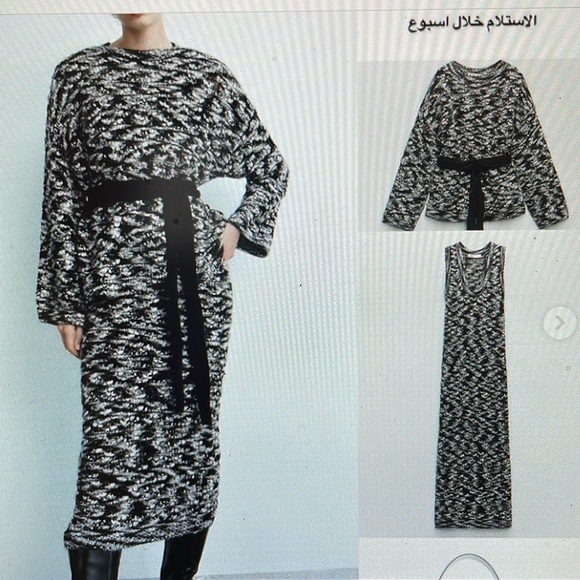 Zara wool blend knit maxi dress - Picture 1 of 6